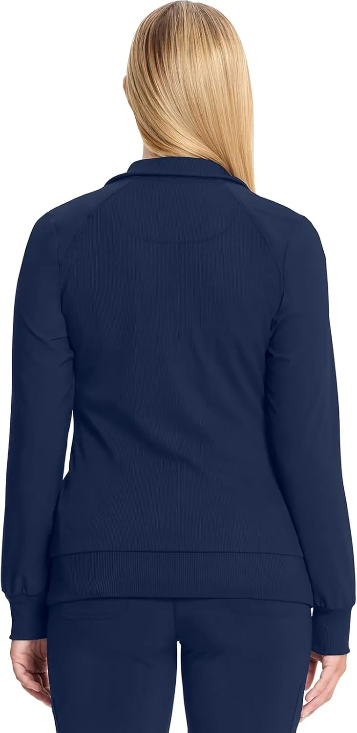 Infinity Cherokee Zip Front Scrub Nurse Jackets for Women, 4-Way Stretch Fabric 2391A