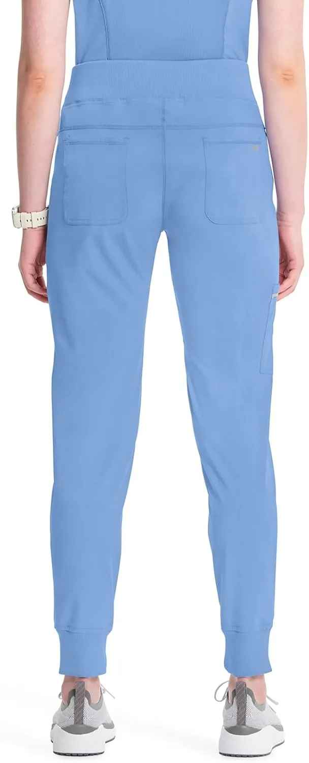 Infinity Women's Scrub Jogger Pants Mid Rise Bottoms with 5 Pockets, Moisture Wicking & 360 Stretch Fabric - CK110A