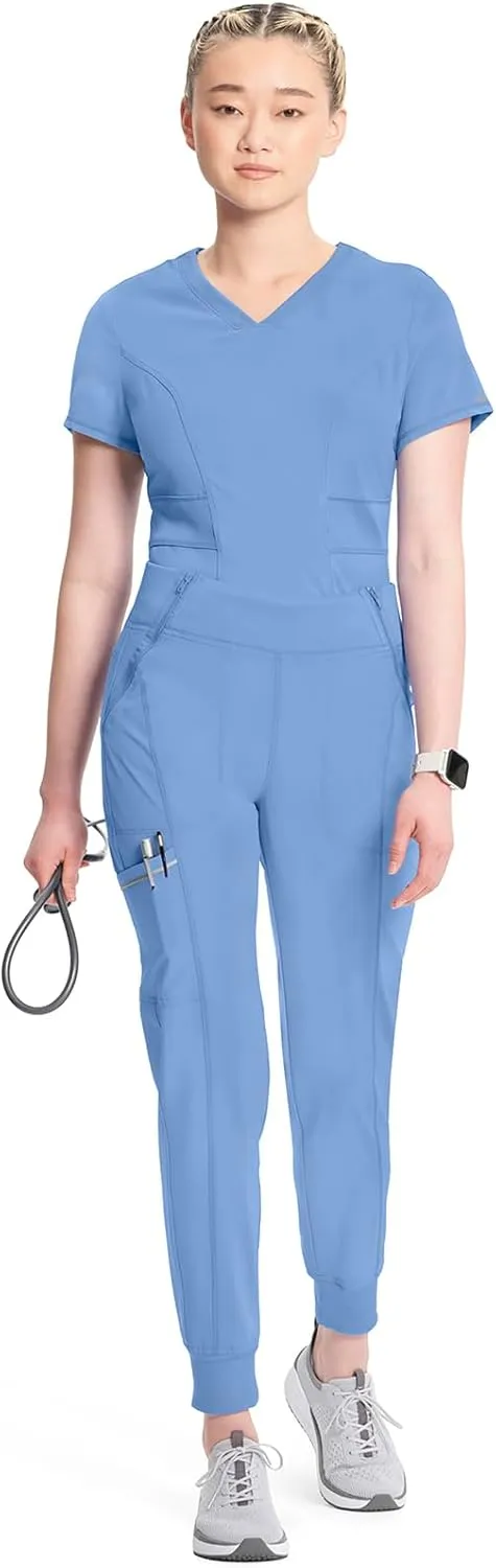 Infinity Women's Scrub Jogger Pants Mid Rise Bottoms with 5 Pockets, Moisture Wicking & 360 Stretch Fabric - CK110A