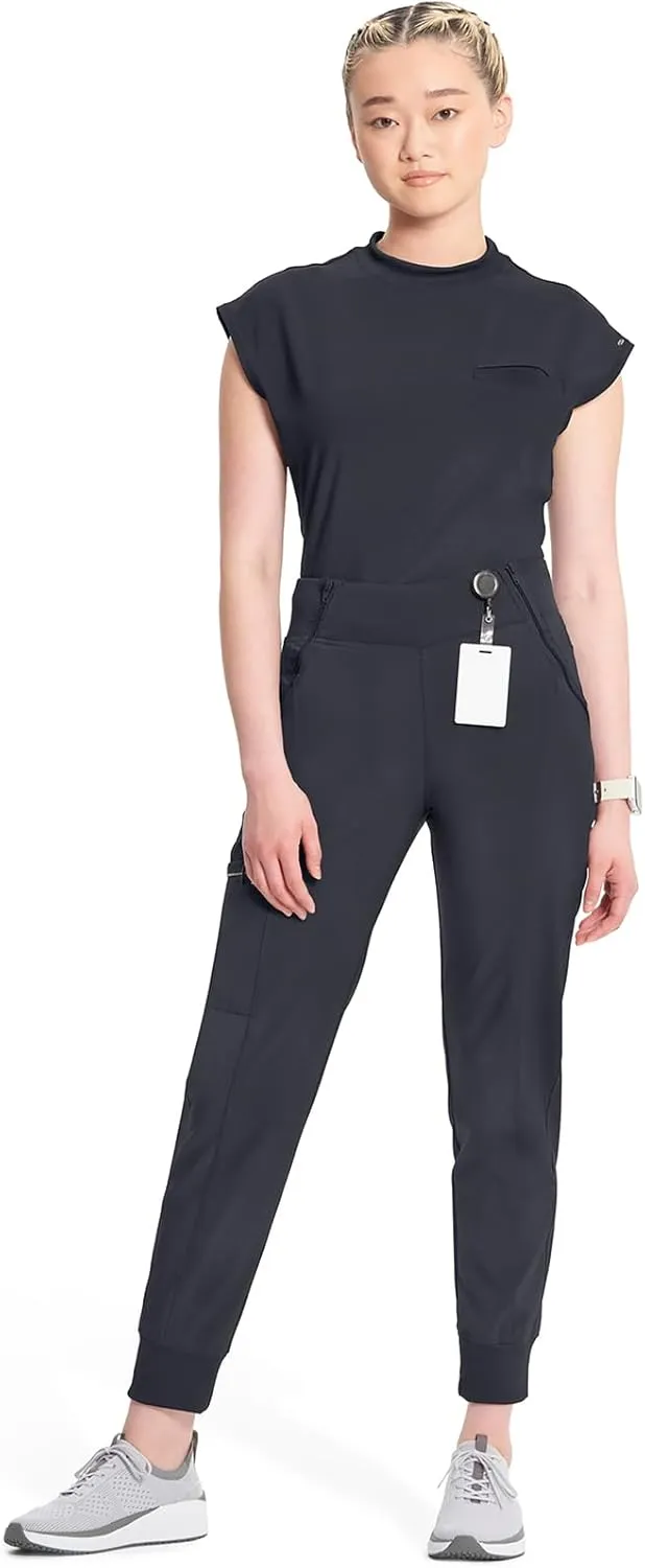 Infinity Women's Scrub Jogger Pants Mid Rise Bottoms with 5 Pockets, Moisture Wicking & 360 Stretch Fabric - CK110A