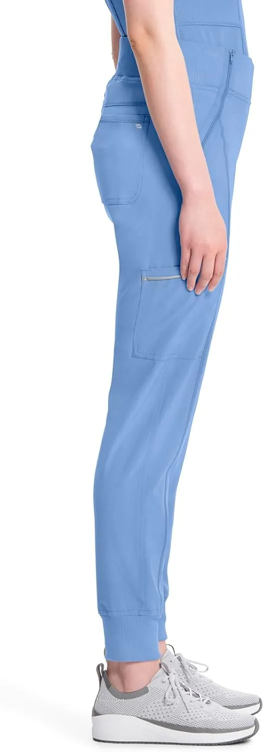 Infinity Women's Scrub Jogger Pants Mid Rise Bottoms with 5 Pockets, Moisture Wicking & 360 Stretch Fabric - CK110A