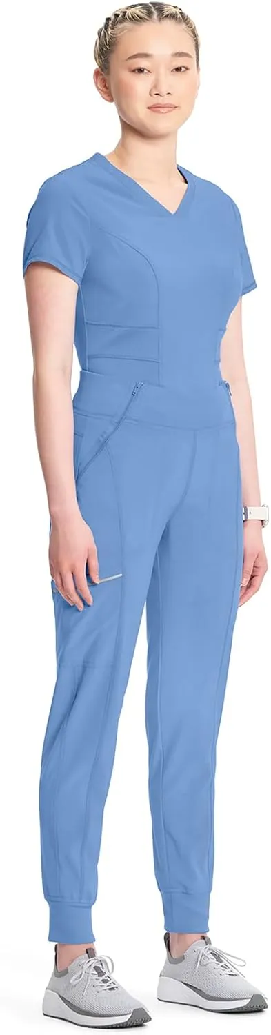 Infinity Women's Scrub Jogger Pants Mid Rise Bottoms with 5 Pockets, Moisture Wicking & 360 Stretch Fabric - CK110A