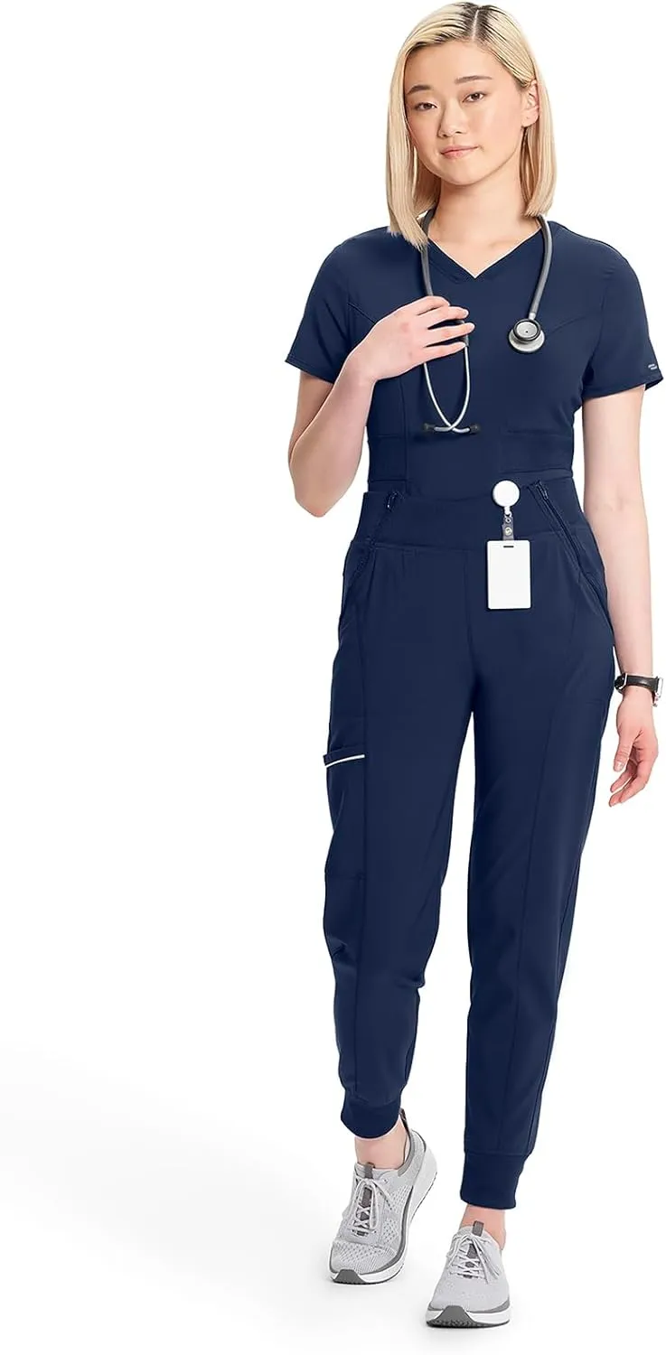 Infinity Women's Scrub Jogger Pants Mid Rise Bottoms with 5 Pockets, Moisture Wicking & 360 Stretch Fabric - CK110A