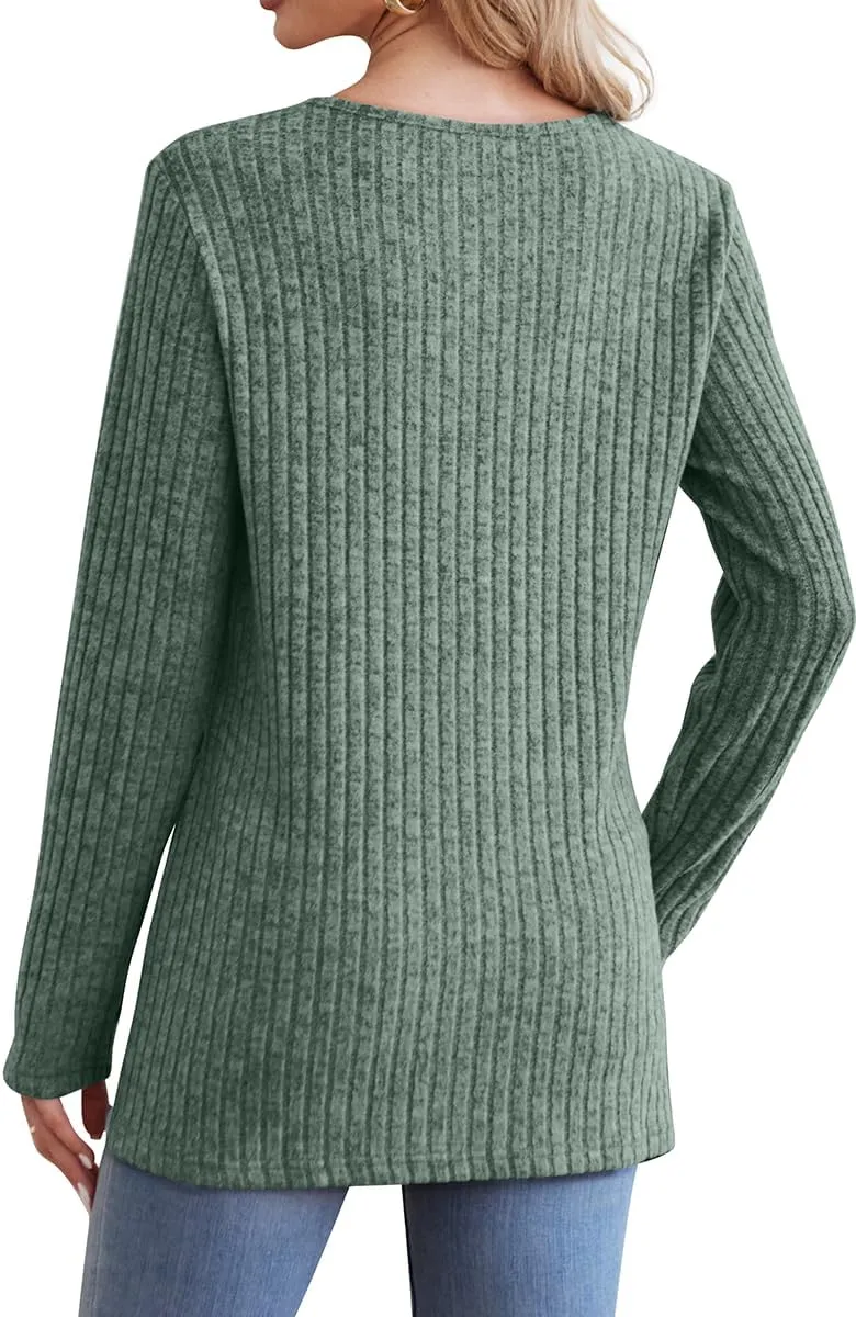 Jescakoo Womans Sweaters Long Sleeve Tunic Tops to Wear with Leggings Grey S