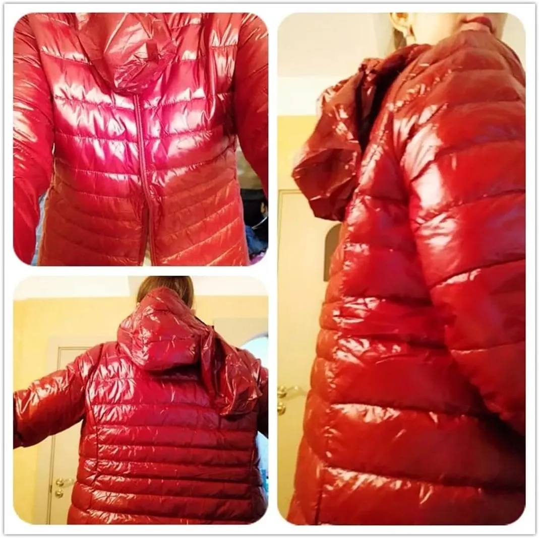 JNKIHAPOT Women's Down Jacket Winter White Duck Down Long Coats Outdoor Hiking Trekking Jackets