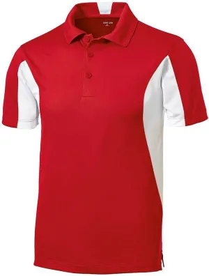 Joe's USA Men's Moisture Wicking Side Blocked Micropique Polos- Regular, Big & Tall Sizes