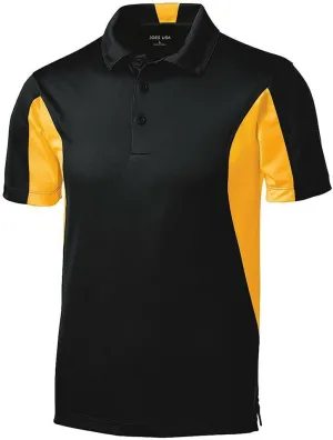 Joe's USA Men's Moisture Wicking Side Blocked Micropique Polos- Regular, Big & Tall Sizes