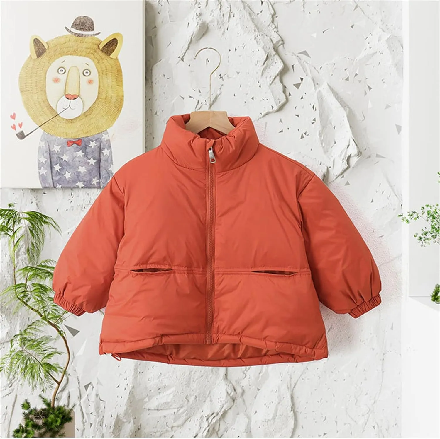 Kids Toddler Baby Girls Boys Winter Warm Thick Solid Cotton Long Sleeve Padded Jacket Coat Winter Coats for Teenage