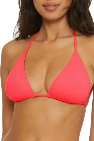 Kira - Women's Multi-Way Triangle Bikini Top, Sexy Swimwear Separates for Women, Nectarine, Small