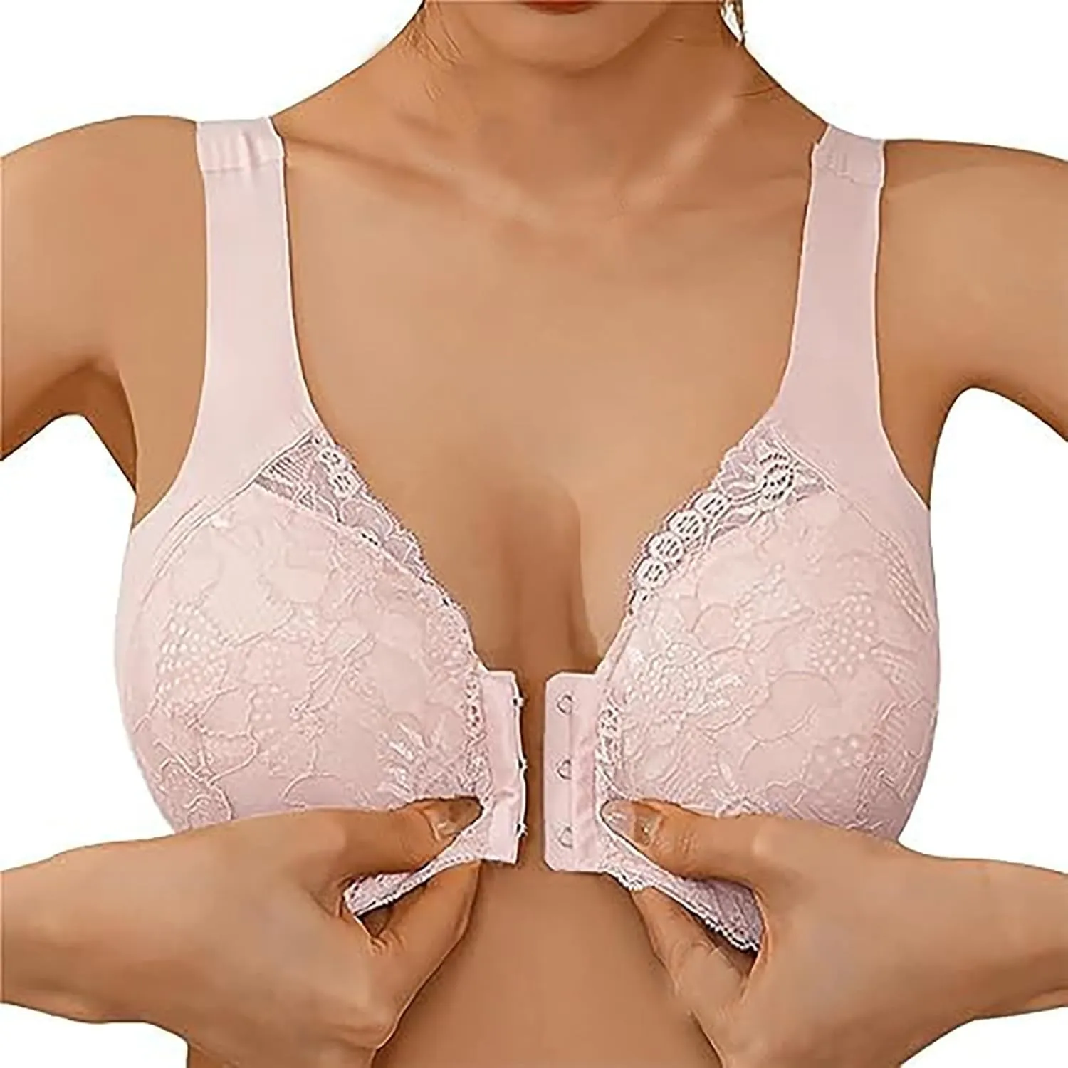 Lace Bra for Women Front Closure Seamless Comfort No Underwire Bra Sexy Full Coverage Wireless Bras Sport Bras
