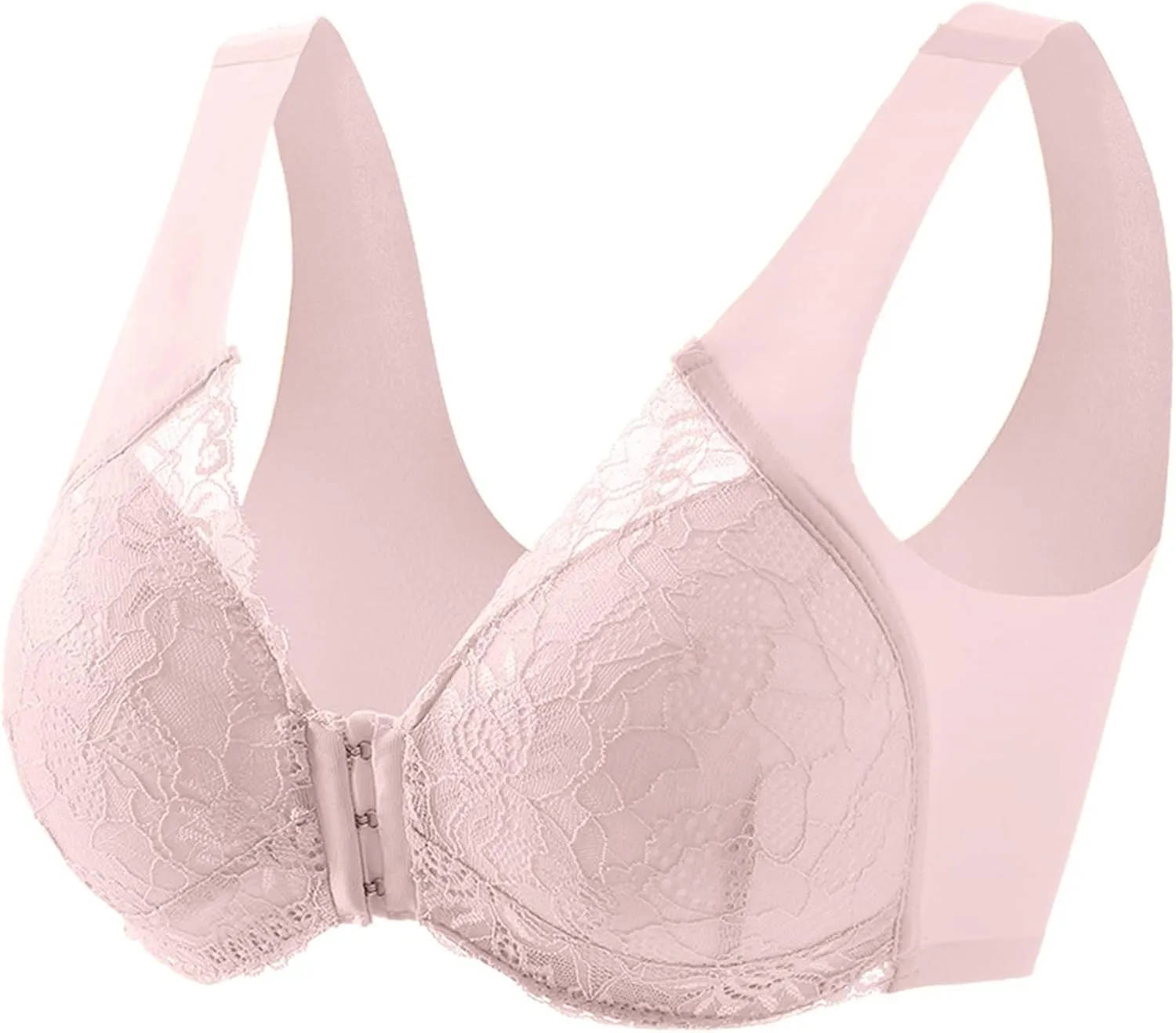 Lace Bra for Women Front Closure Seamless Comfort No Underwire Bra Sexy Full Coverage Wireless Bras Sport Bras