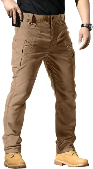 lcyhony Camo Cargo Pants for Men Relaxed fit Water Resistant Tactical Pants Stretch Ripstop Hunting Hiking Pant Multi Pockets