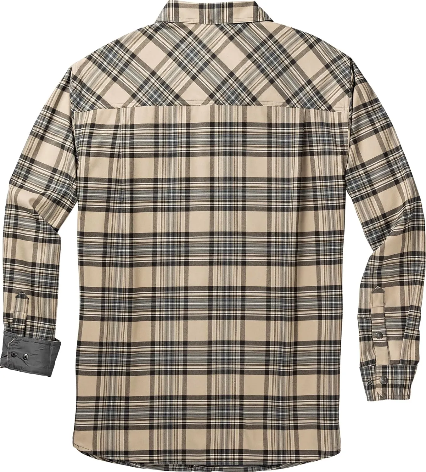 Legendary Whitetails Men's Performance Stretch Plaid Flannel Long Sleeve Snap Down Shirt Moisture Wicking Quick Dry