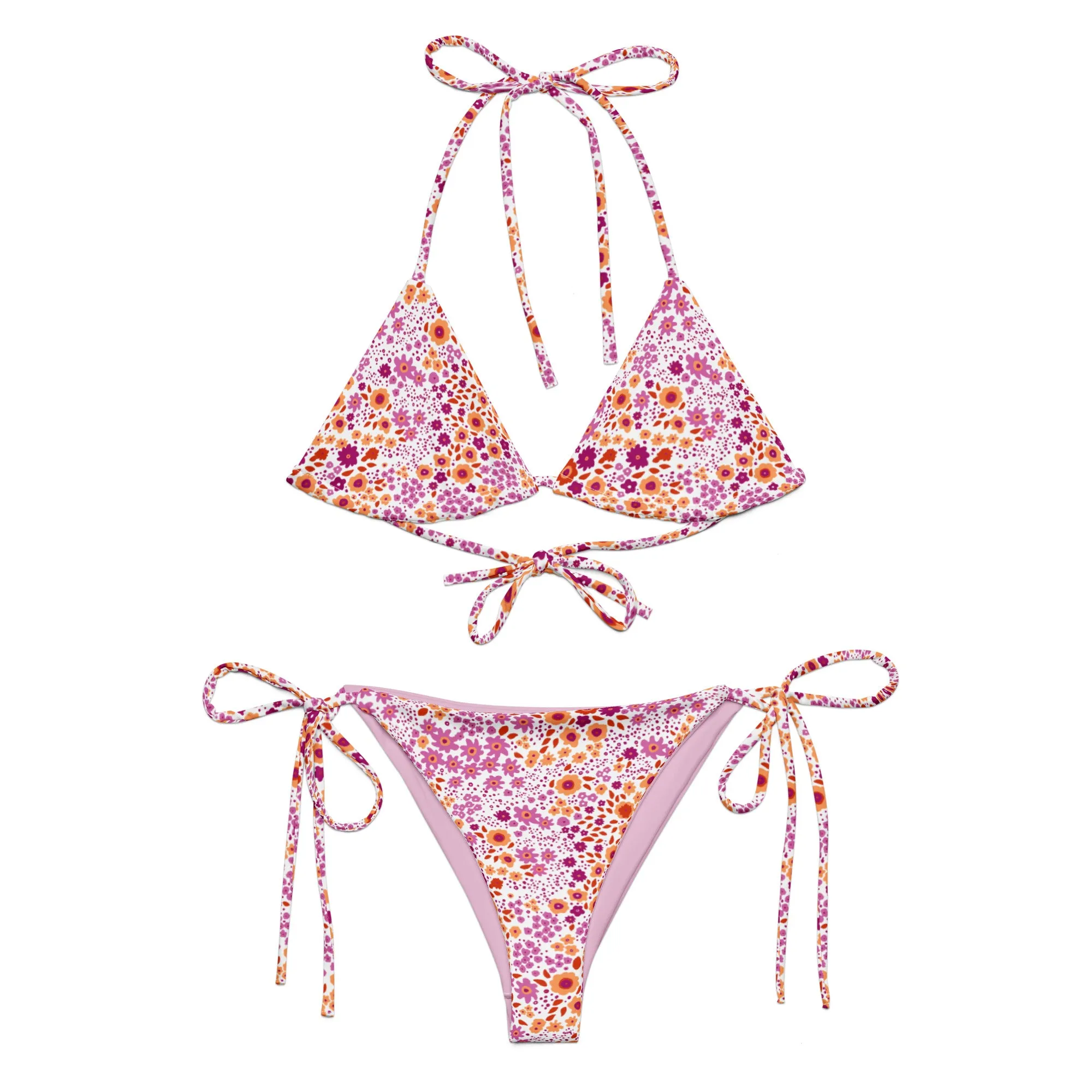 Lesbian Flowers String Bikini