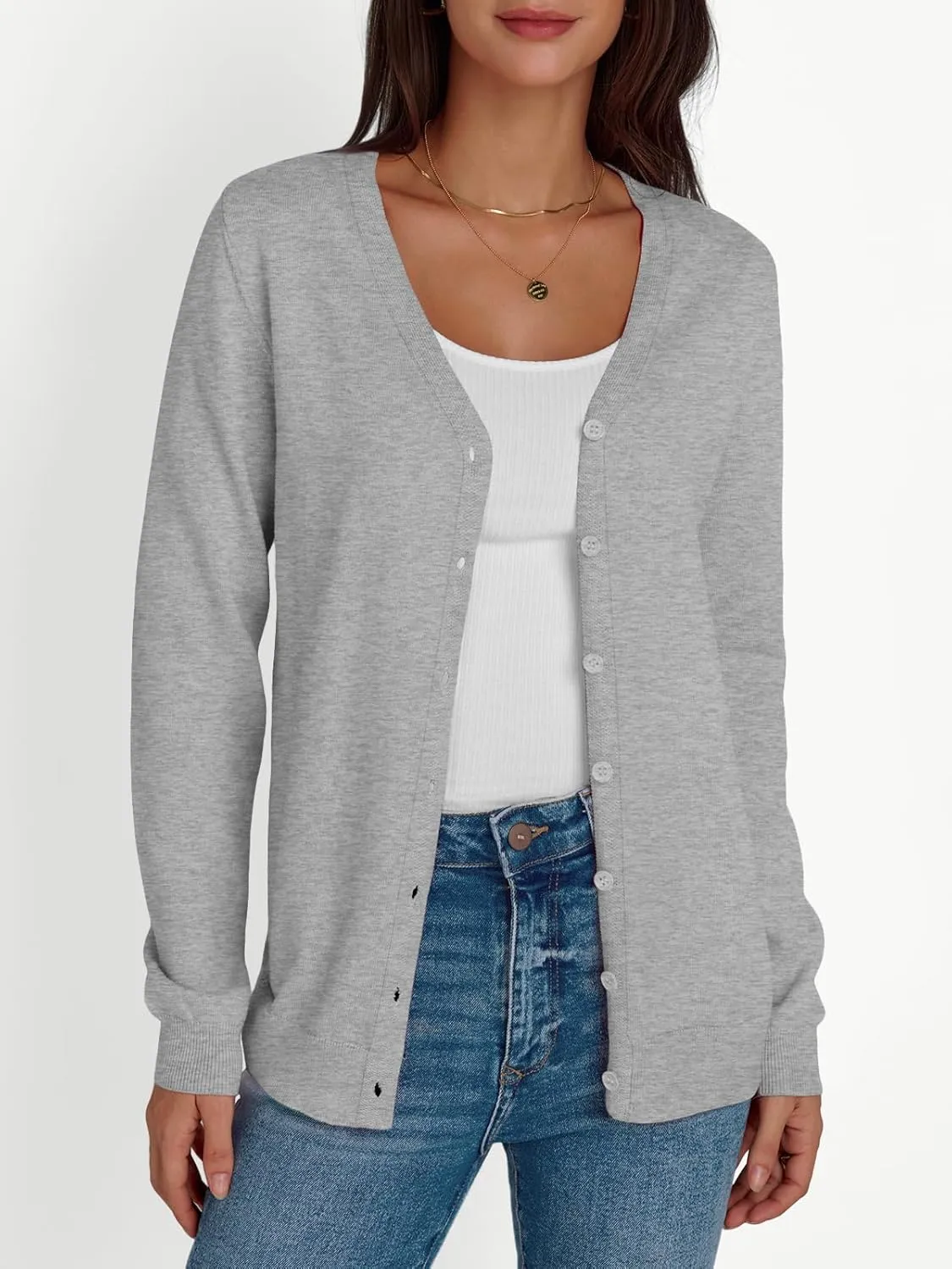 LILLUSORY Cardigan Sweaters for Women 2025 Trendy Summer Lightweight Cardigans Spring Sweater Button Down Shirts Outfits