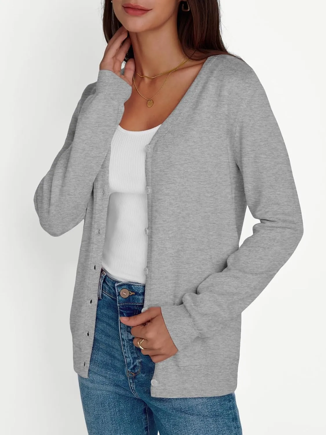 LILLUSORY Cardigan Sweaters for Women 2025 Trendy Summer Lightweight Cardigans Spring Sweater Button Down Shirts Outfits
