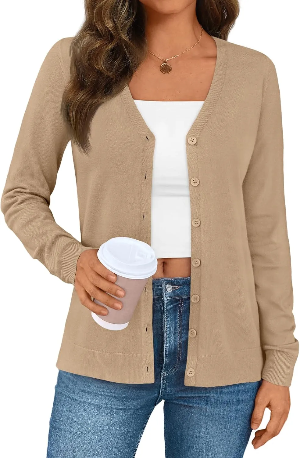 LILLUSORY Cardigan Sweaters for Women 2025 Trendy Summer Lightweight Cardigans Spring Sweater Button Down Shirts Outfits