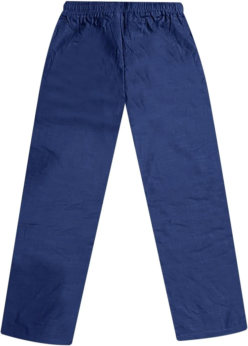 Linen Pants Men Drawstring Elastic Waist Pants Beach Summer Pants Lightweight Linen Trousers with Pockets