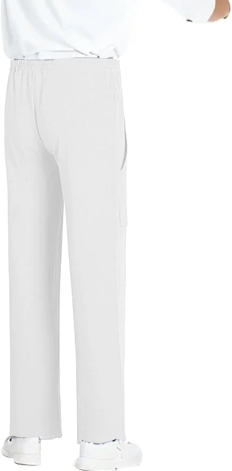 Linen Pants Men Elastic Waist Drawstring Pants Beach Summer Pants Lightweight Linen Trouser with Pockets