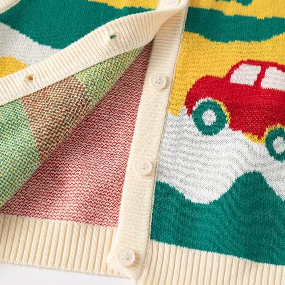 Little Boy Heart Striped Sweater Vest,Baby Girl Khaki Knit Waistcoat,Toddler Top