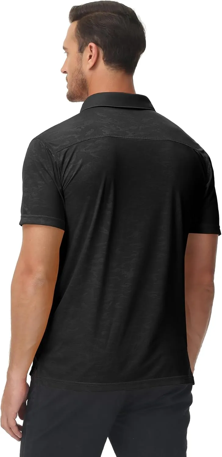 LLdress Mens Polo Shirts Moisture Wicking Dry Fit Performance Short Sleeve Golf Shirt