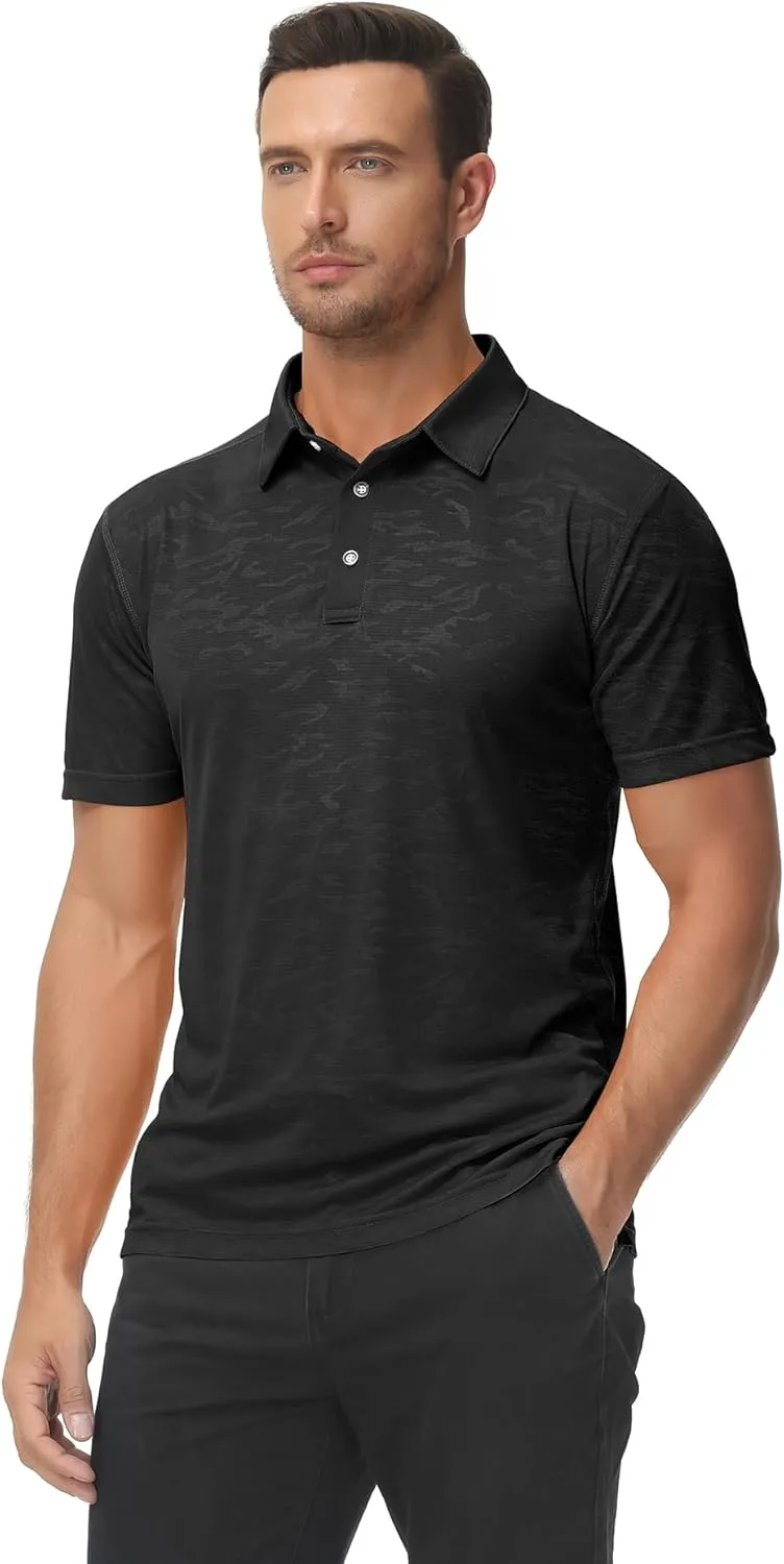 LLdress Mens Polo Shirts Moisture Wicking Dry Fit Performance Short Sleeve Golf Shirt