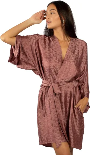 Luxury Artisan Silk Robes For Women, Washable Pure Silk Kimono Robes Jacquard