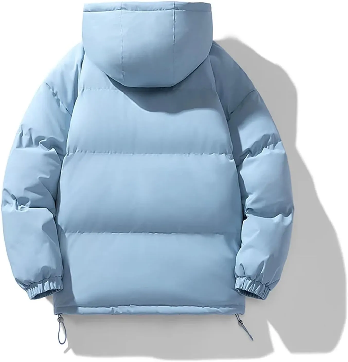 Men Hooded Solid Color Cotton-Padded Classic Outdoor Thicken Oversized Warm Parka Coat