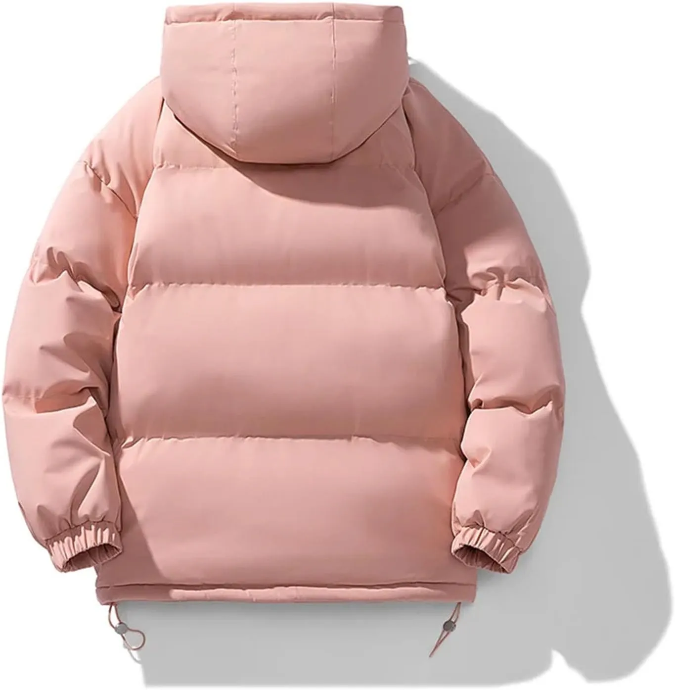 Men Hooded Solid Color Cotton-Padded Classic Outdoor Thicken Oversized Warm Parka Coat