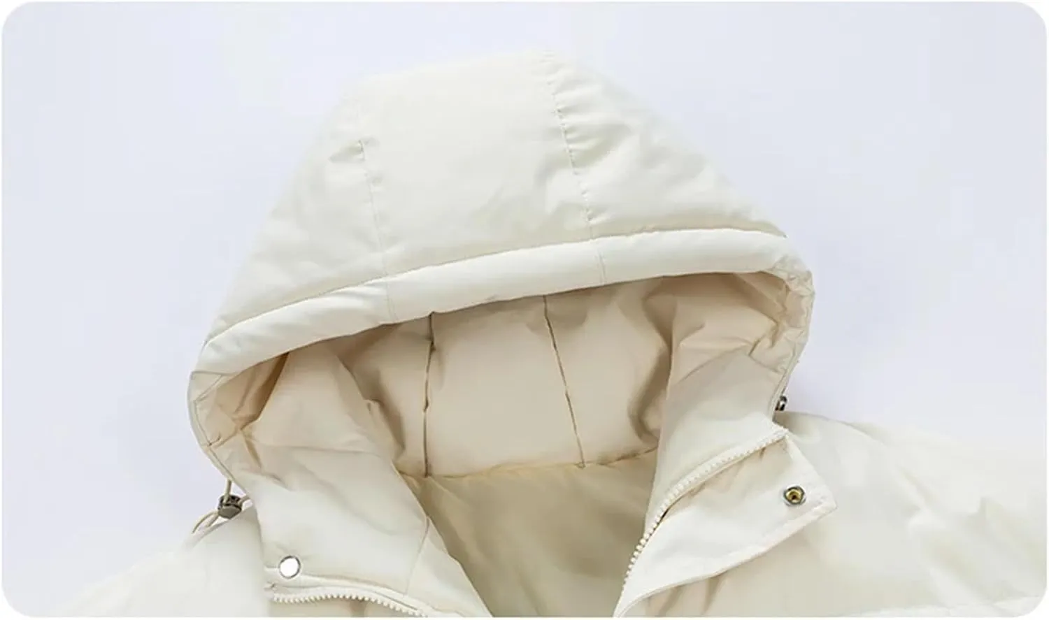 Men Hooded Solid Color Cotton-Padded Classic Outdoor Thicken Oversized Warm Parka Coat