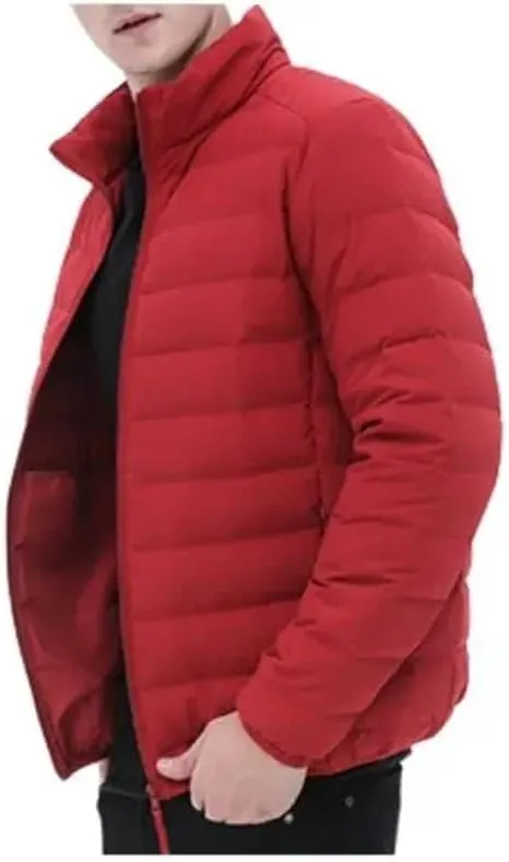 MEN SEAMLESS DOWN JACKET Men's Packable Lightweight Long-Sleeve Full-Zip Puffer Jacket