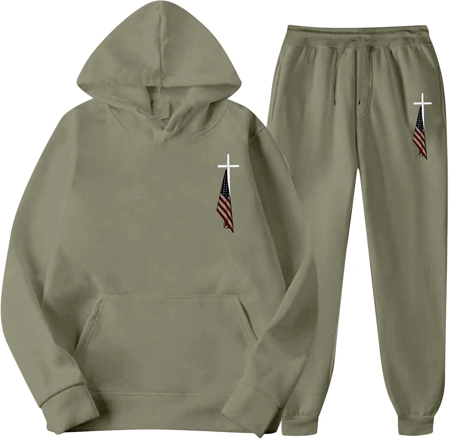Men's 2 Piece Tracksuits Set Outfit Print Sweatshirt and Sweatpants Suit Men's Tracksuit 2 Piece Sweatsuit Set Mens