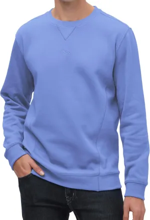 Mens Athletic Fleece Crewneck Sweatshirt Cotton-Blend Long Sleeve Casual Pullover Loose Fit Workout Sweat Shirts