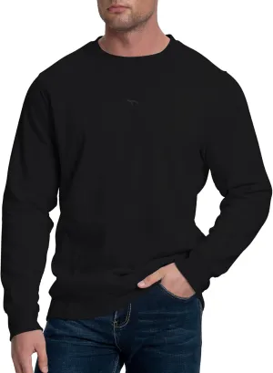 Mens Athletic Fleece Crewneck Sweatshirt Cotton-Blend Long Sleeve Casual Pullover Loose Fit Workout Sweat Shirts