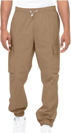 Men's Baggy Cargo Pants Trendy Casual Parachute Pant Loose Fit Harem Sweatpants Joggers with Pockets for Streetwear