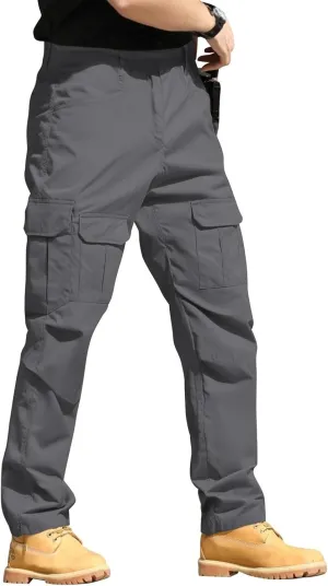 Men's Cargo Hiking Pants Lightweight Water Resistant Quick Dry Outdoor Travel Climbing Work Pants 2025