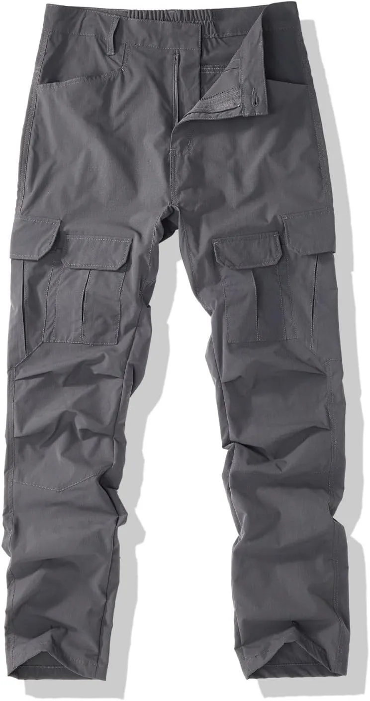Men's Cargo Hiking Pants Lightweight Water Resistant Quick Dry Outdoor Travel Climbing Work Pants 2025