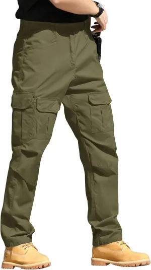 Men's Cargo Hiking Pants Lightweight Water Resistant Quick Dry Outdoor Travel Climbing Work Pants 2025
