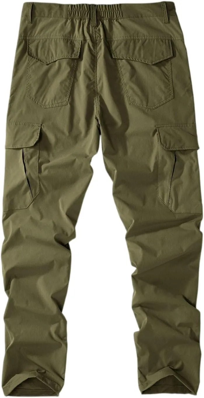 Men's Cargo Hiking Pants Lightweight Water Resistant Quick Dry Outdoor Travel Climbing Work Pants 2025