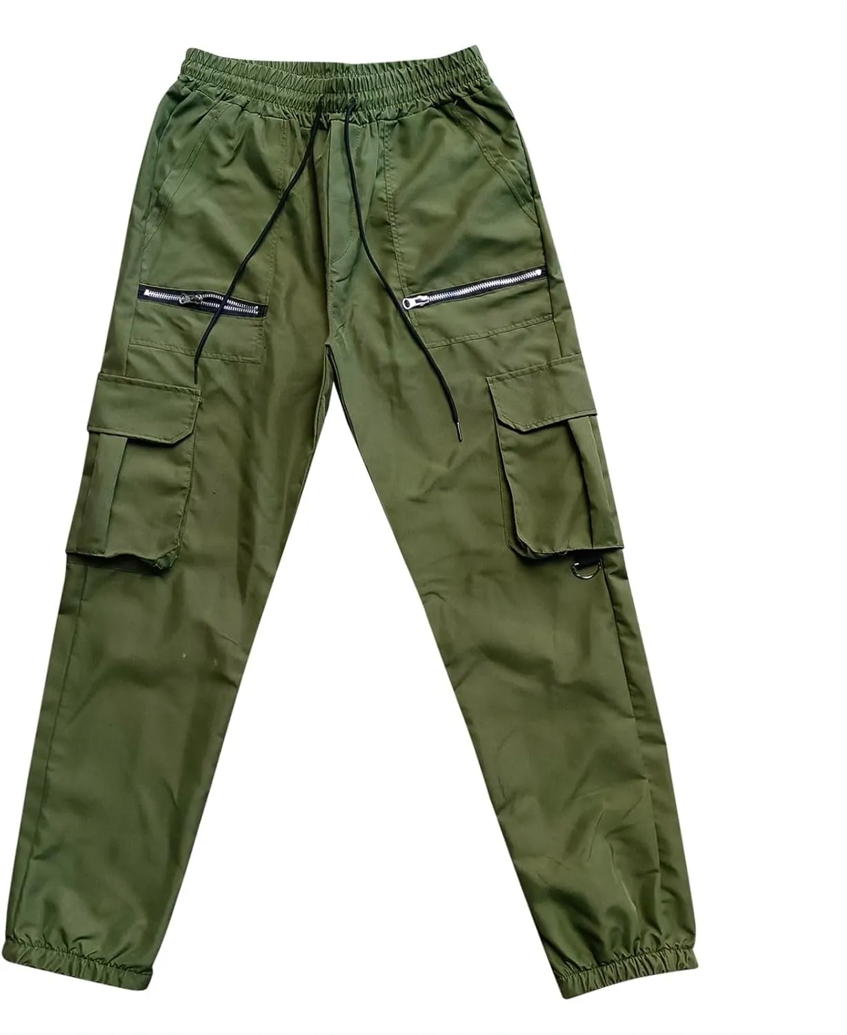 Men's Cargo Jogger Pants Ripstop Lightweight Casual Sweatpants for Athletic Fishing Travel Work Trousers Zip Pockets