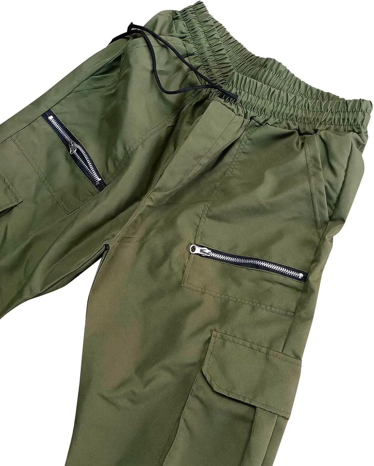 Men's Cargo Jogger Pants Ripstop Lightweight Casual Sweatpants for Athletic Fishing Travel Work Trousers Zip Pockets