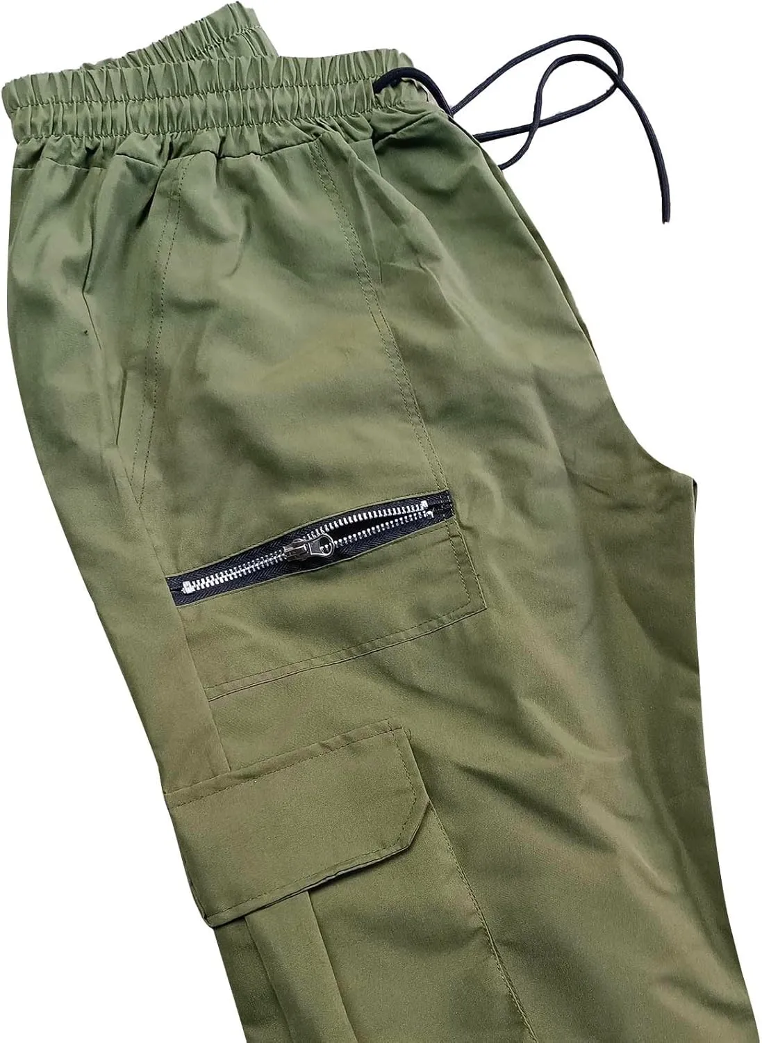 Men's Cargo Jogger Pants Ripstop Lightweight Casual Sweatpants for Athletic Fishing Travel Work Trousers Zip Pockets