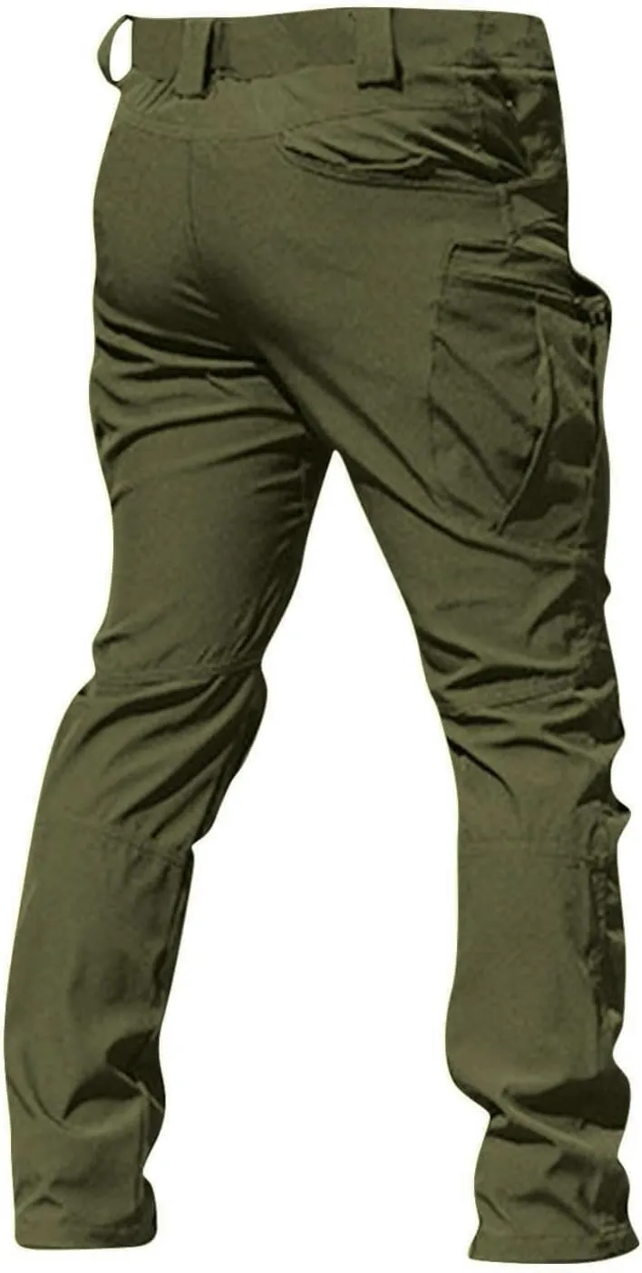 Mens Cargo Pants Relaxed Fit Classic Stretch Tactical Hiking Pants Ripstop Camping Camouflage Lightweight Work Pants