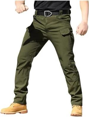 Mens Cargo Pants Relaxed Fit Classic Stretch Tactical Hiking Pants Ripstop Camping Camouflage Lightweight Work Pants