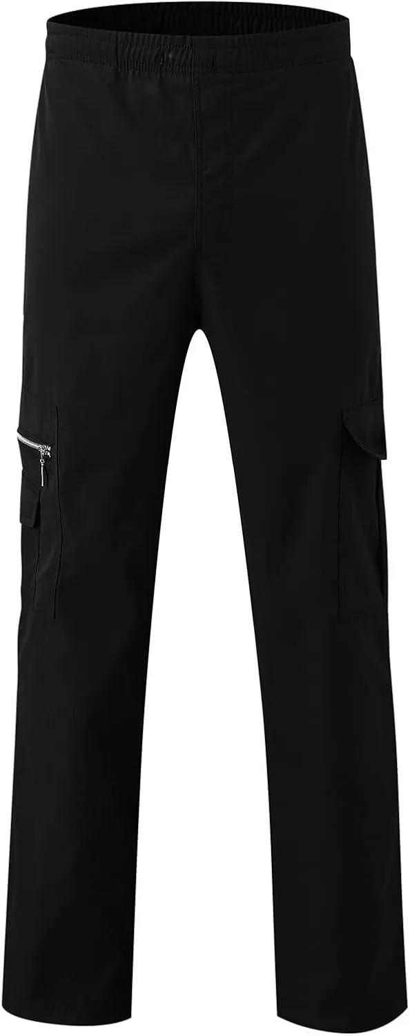 Men's Cargo Pants Stretch WaistMultiple Pockets Baggy PantsElastic Waist Baggy Cargo Pants Fashion Trousers
