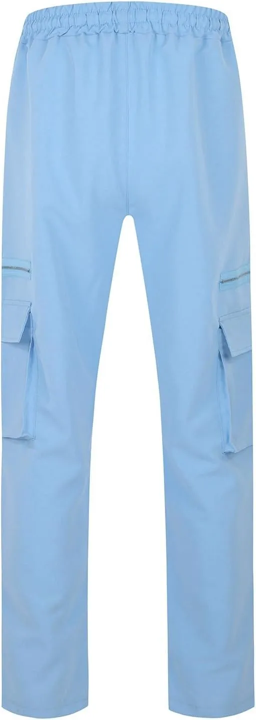 Men's Casual Cargo Joggers Pants Lightweight Quick Dry Drawstring Sweatpants Multi-Pockets Outdoor Hiking Trousers