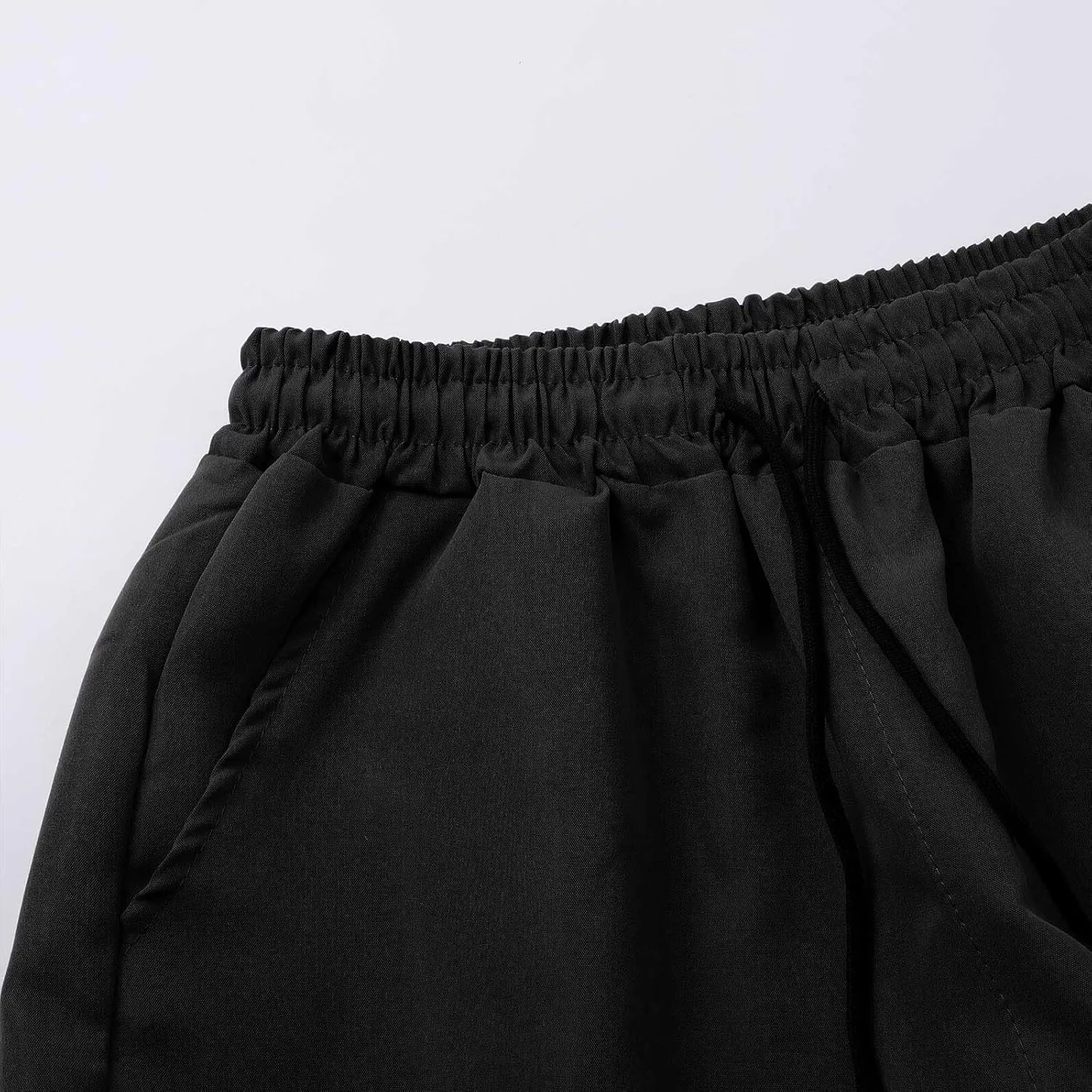 Mens Casual Jogger Pants Active Streetwear Elastic Waist Drawstring Hip Hop Cargo Pants with Multi Pockets
