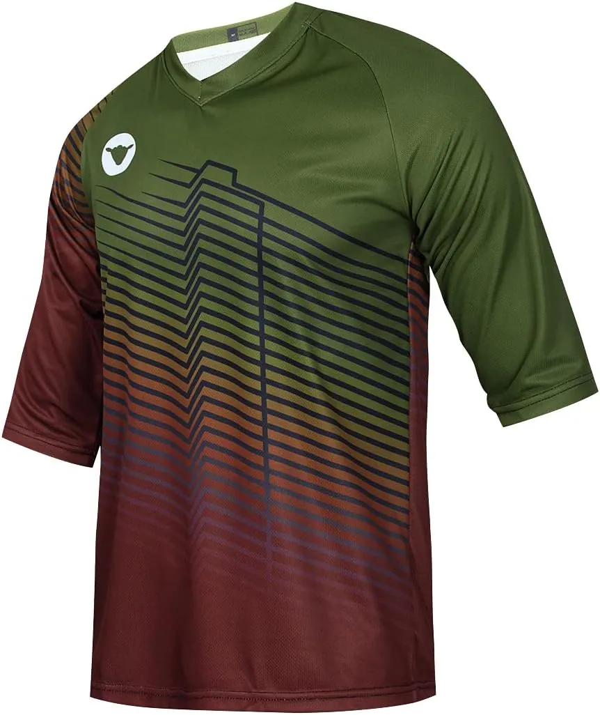 Men's Cycling Jersey Short Sleeve Bicycle Mountain Bike Shirts Cycling Tops Quick Dry&Moisture-Wicking