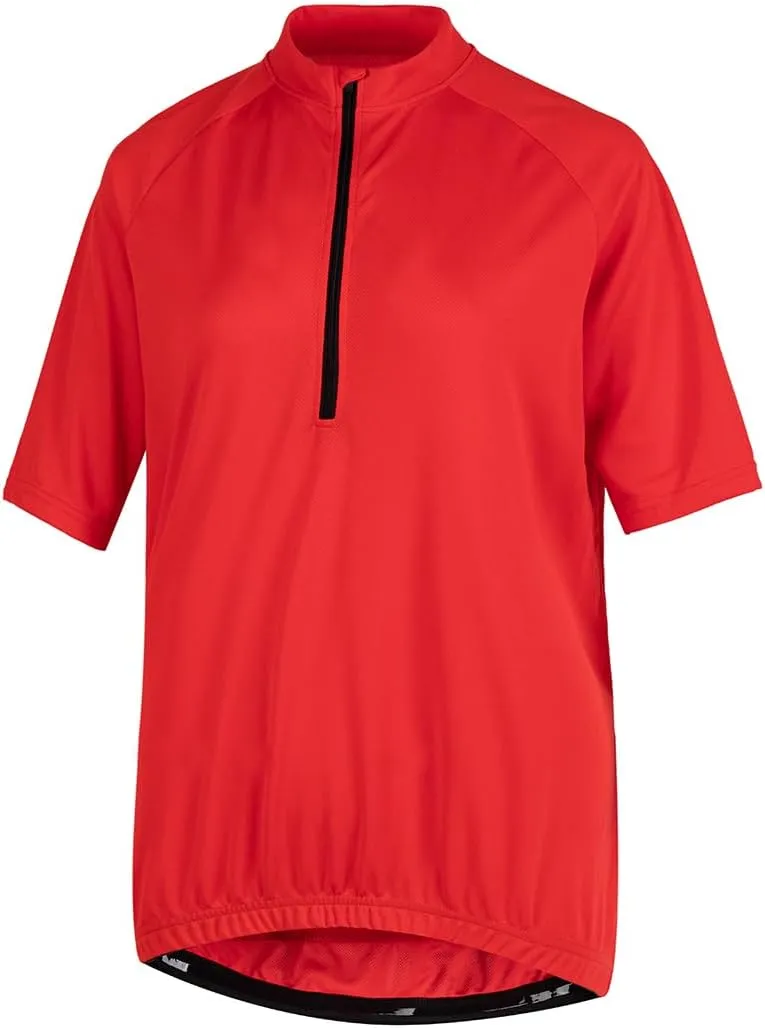 Men's Cycling Jersey Zip Short Sleeve Moisture Wicking Breathable 3 Large Back Pocket Quick-Drying Cycling Shirt