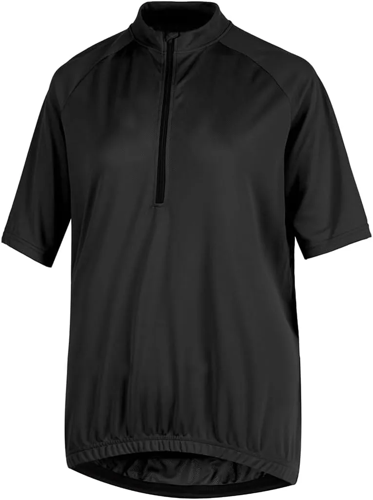 Men's Cycling Jersey Zip Short Sleeve Moisture Wicking Breathable 3 Large Back Pocket Quick-Drying Cycling Shirt